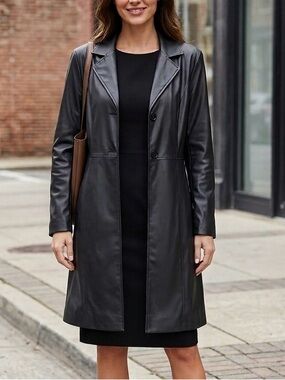 Outer Edge Black Trench Raincoat